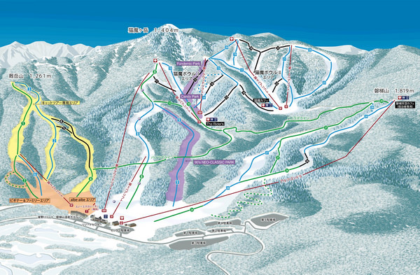 【日本滑雪．福島】紅黑線密布，不上ALTS磐梯滑雪場非高手