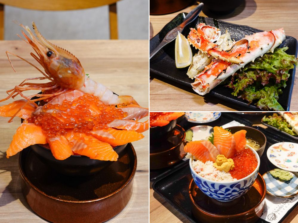 狸小路美食_札幌海鮮丼専門店 すしどんぶり_大推海鮮丼、烤帝王蟹腳、螃蟹披薩、自助飲料吧喝到飽