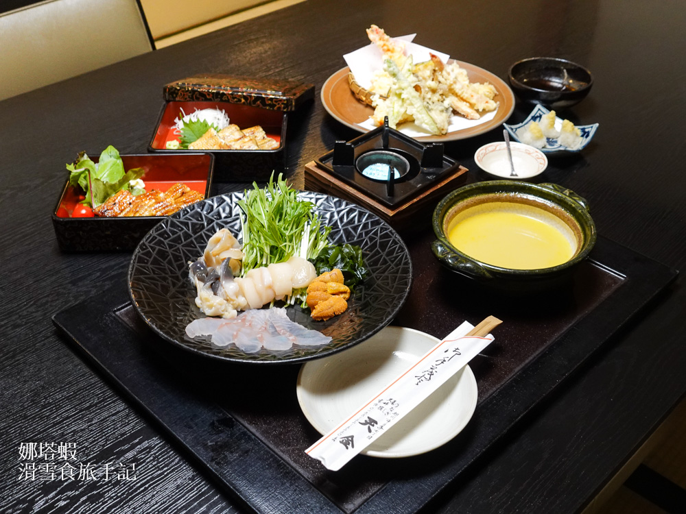 旭川美食「天金本店」居酒屋，推薦必點海膽涮涮鍋、雙色烤鰻魚、鄉土天婦羅，有包廂