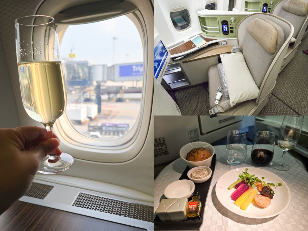 長榮航空商務艙開箱_倫敦直飛台灣BR0068-皇璽桂冠艙躺著飛(777-300ER)