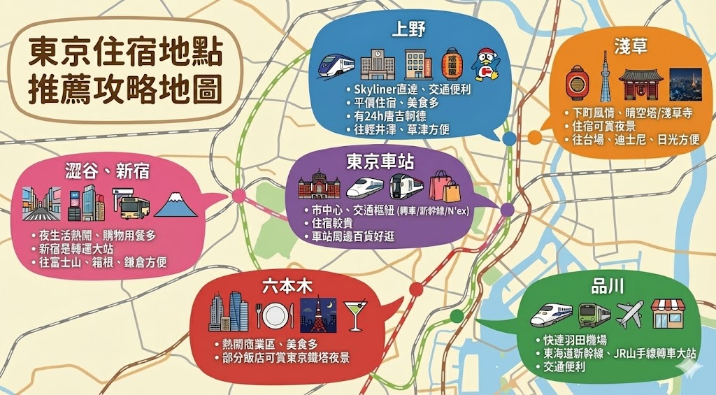 東京住宿推薦2026,上野/淺草/東京車站/六本木/新宿/品川地點分析、dcard/ptt好評、交通方便的飯店 - 第1張圖 東京住宿推薦2026,上野/淺草/東京車站/六本木/新宿/品川地點分析、dcard/ptt好評、交通方便的飯店