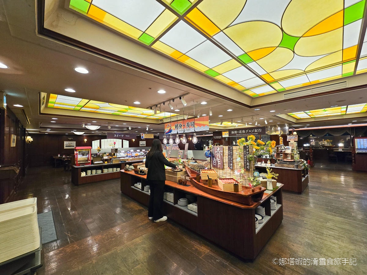 函館住宿推薦_湯元啄木亭飯店住宿心得_豪華自助餐晚餐